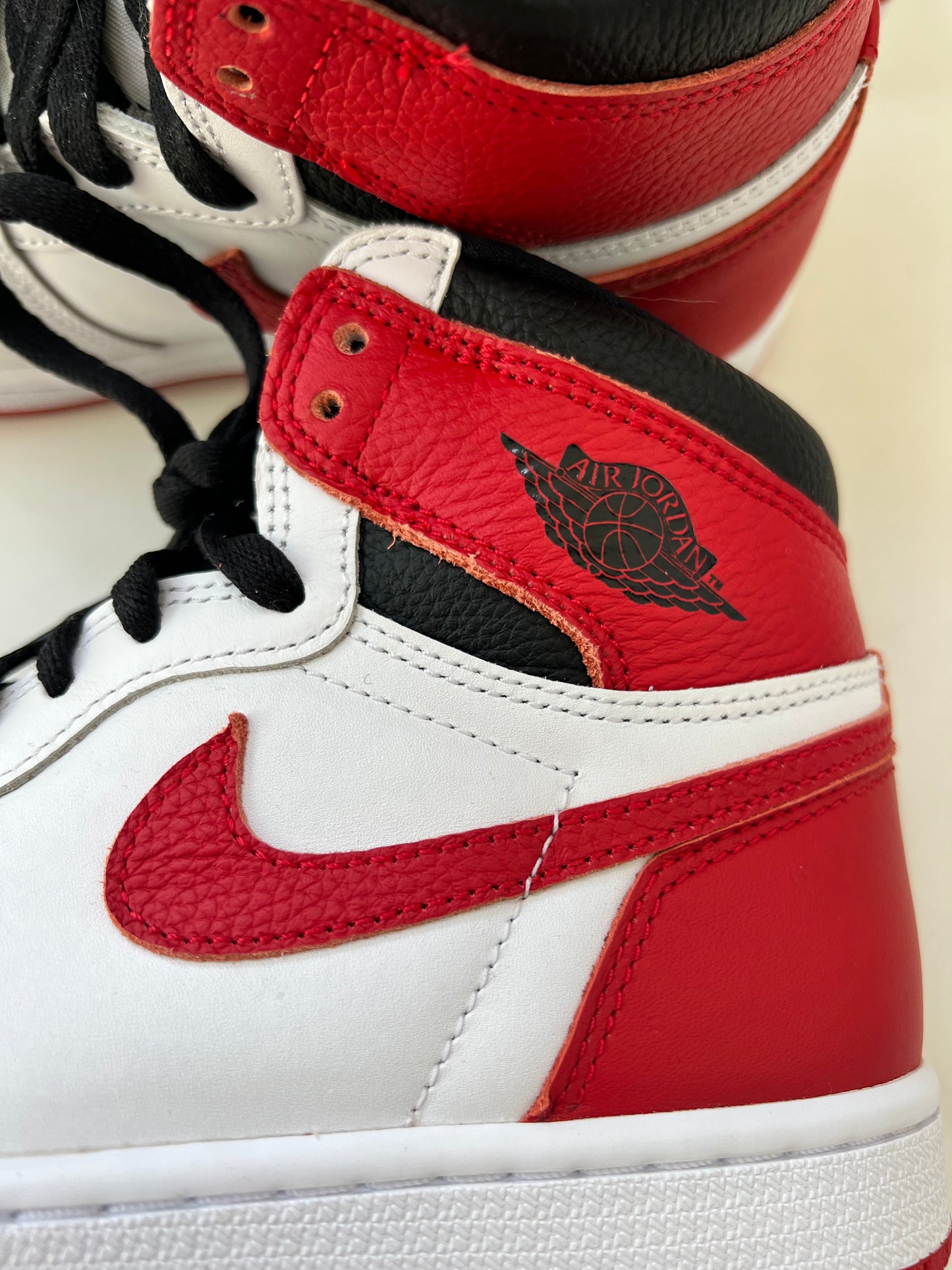 Nike Air Jordan 1 Retro High OG Heritage White University Red Black High Top Sneakers