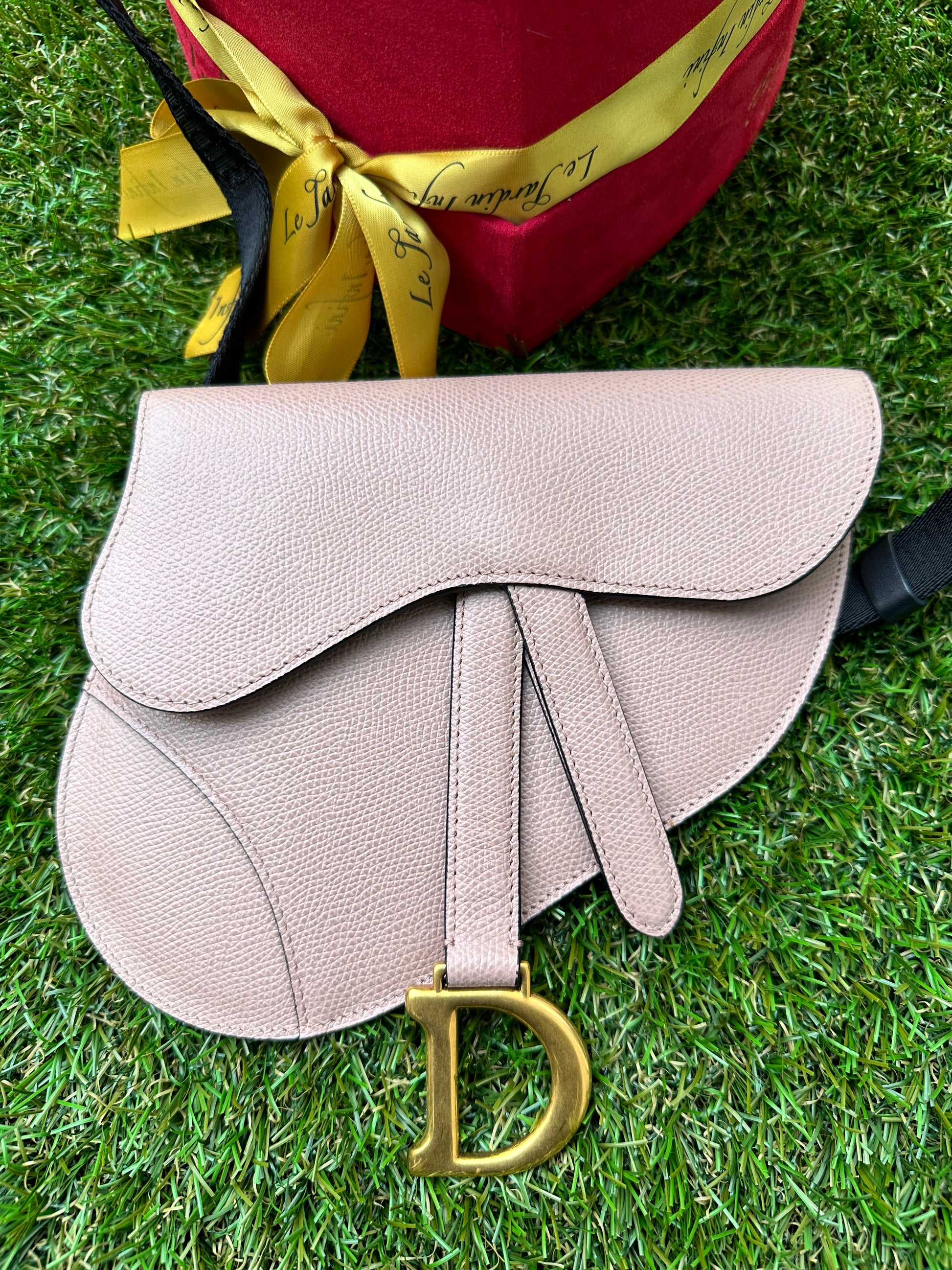 Dior Saddle Belt Pouch Waist Blush Beige Poudre Pink Belt Bag Miami Lux Boutique