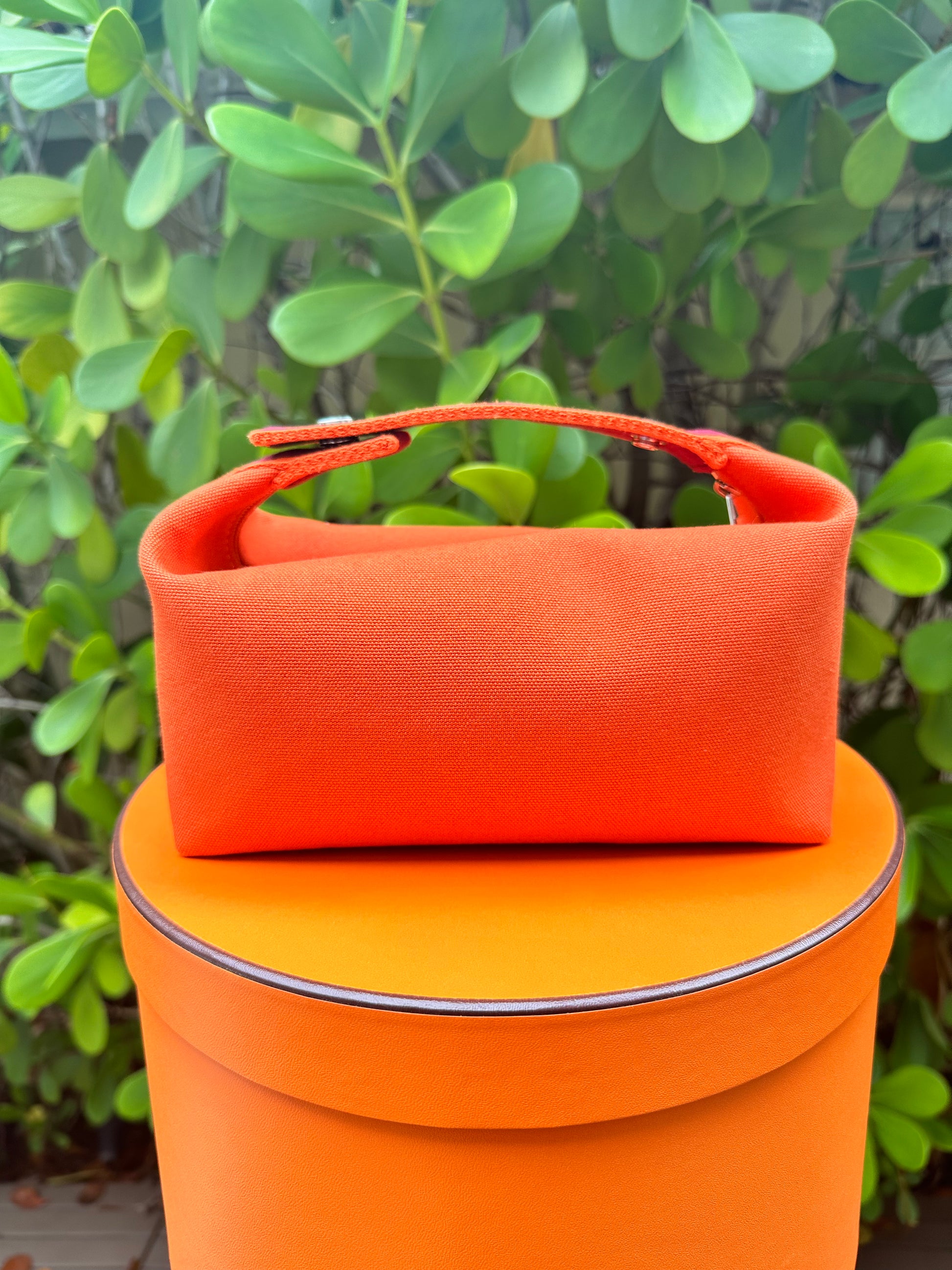 New !! Hermes Bride A Brac Orange Canvas Small Case – Lady Honey