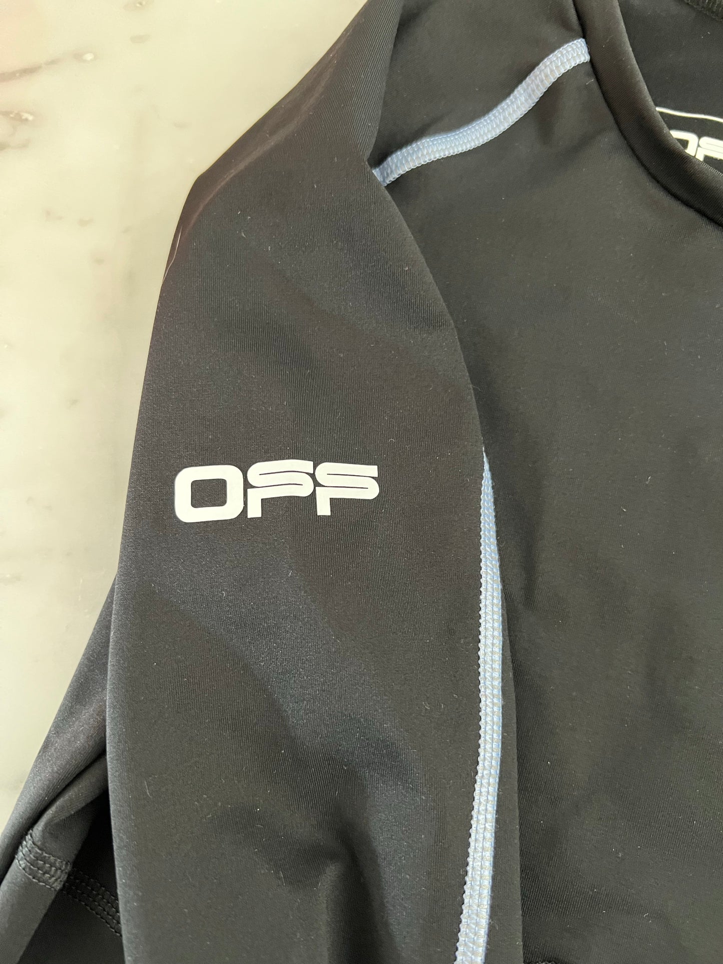 Off-White Black Logo Active Long Sleeve T Shirt Top