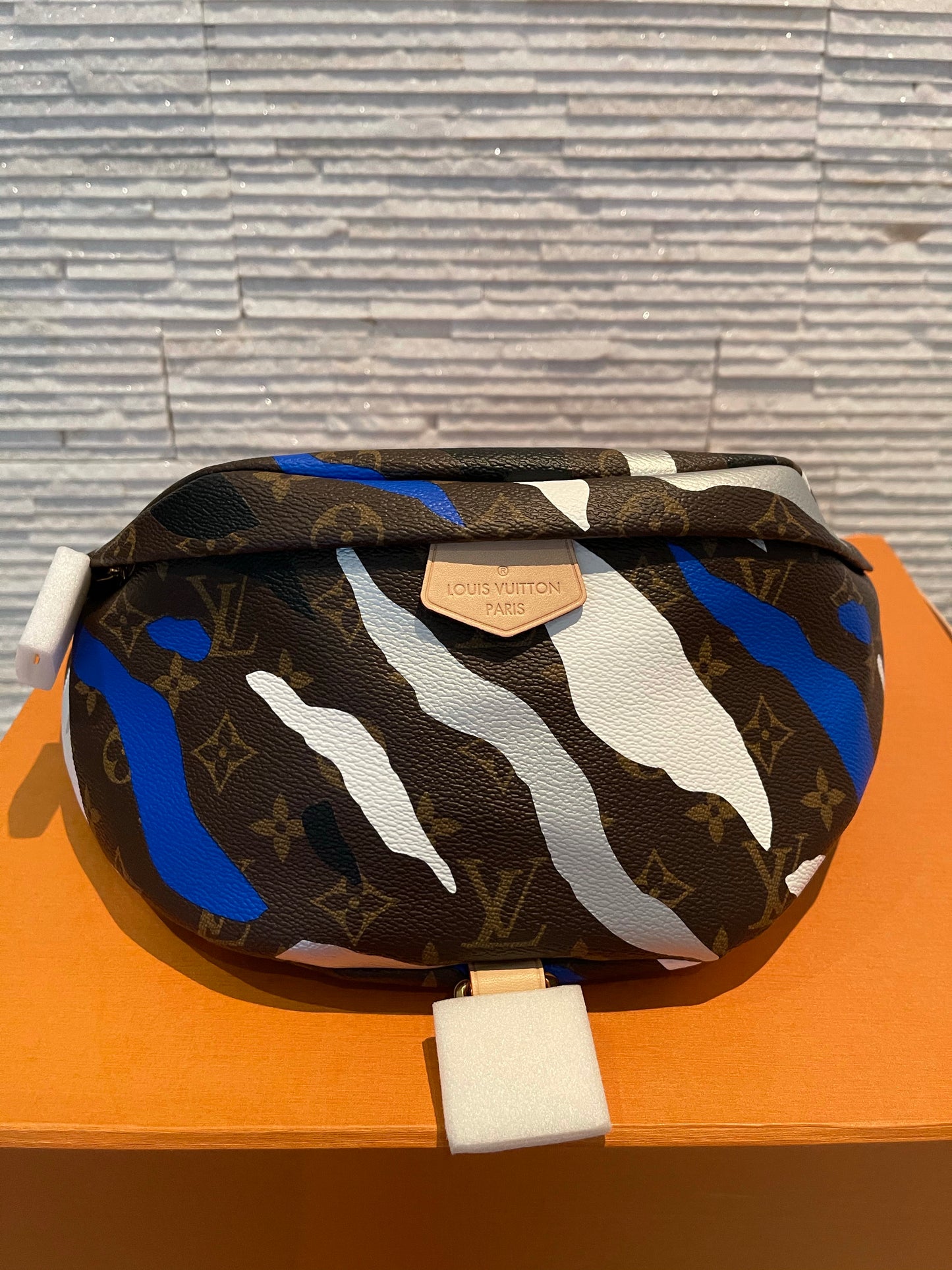 Louis Vuitton x League of Legends LOL Capsule Collection Blue Silver LV Monogram Print Bumbag Limited Edition