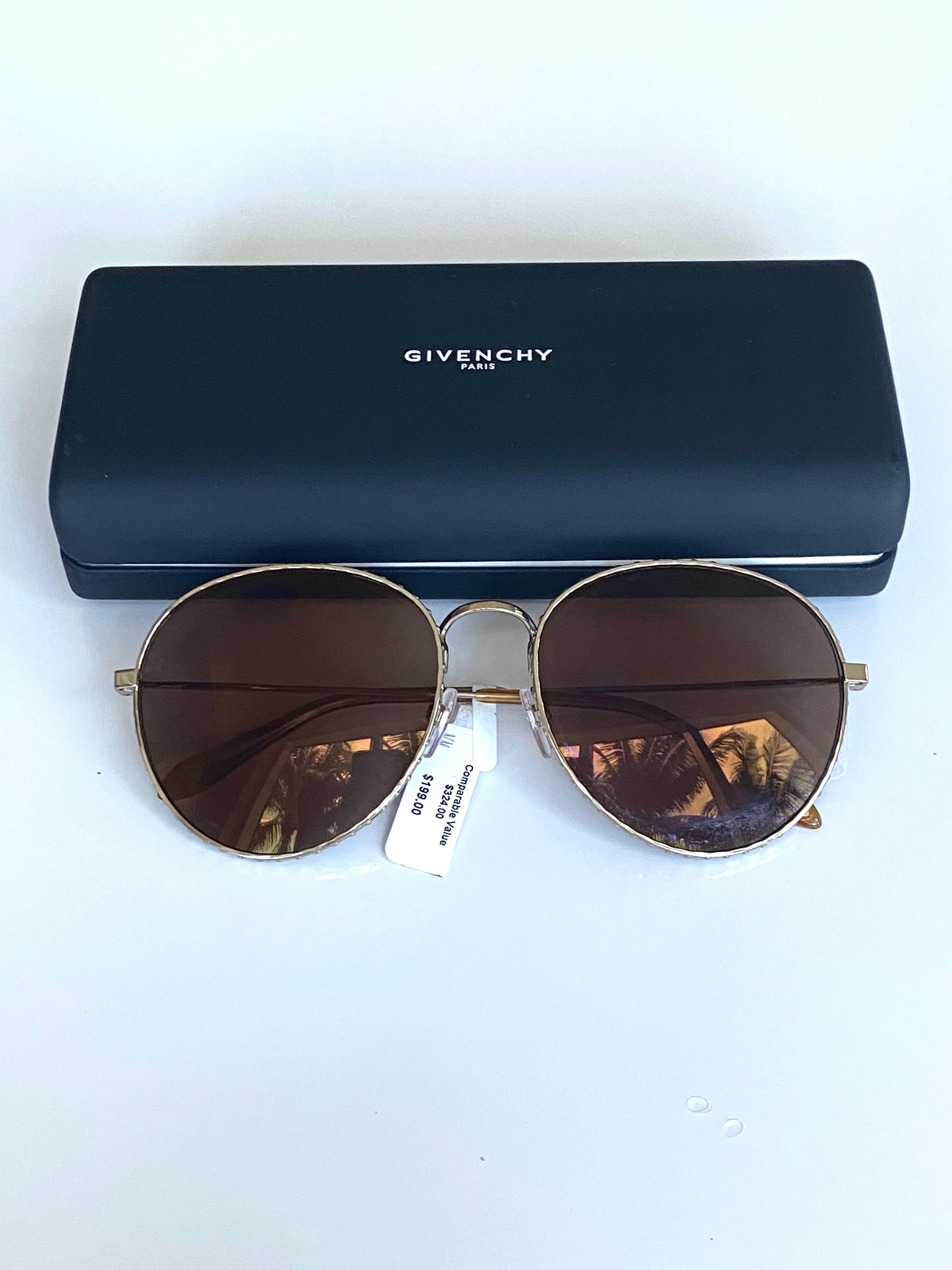 Givenchy Metal Round Frames Sunglasses Gold