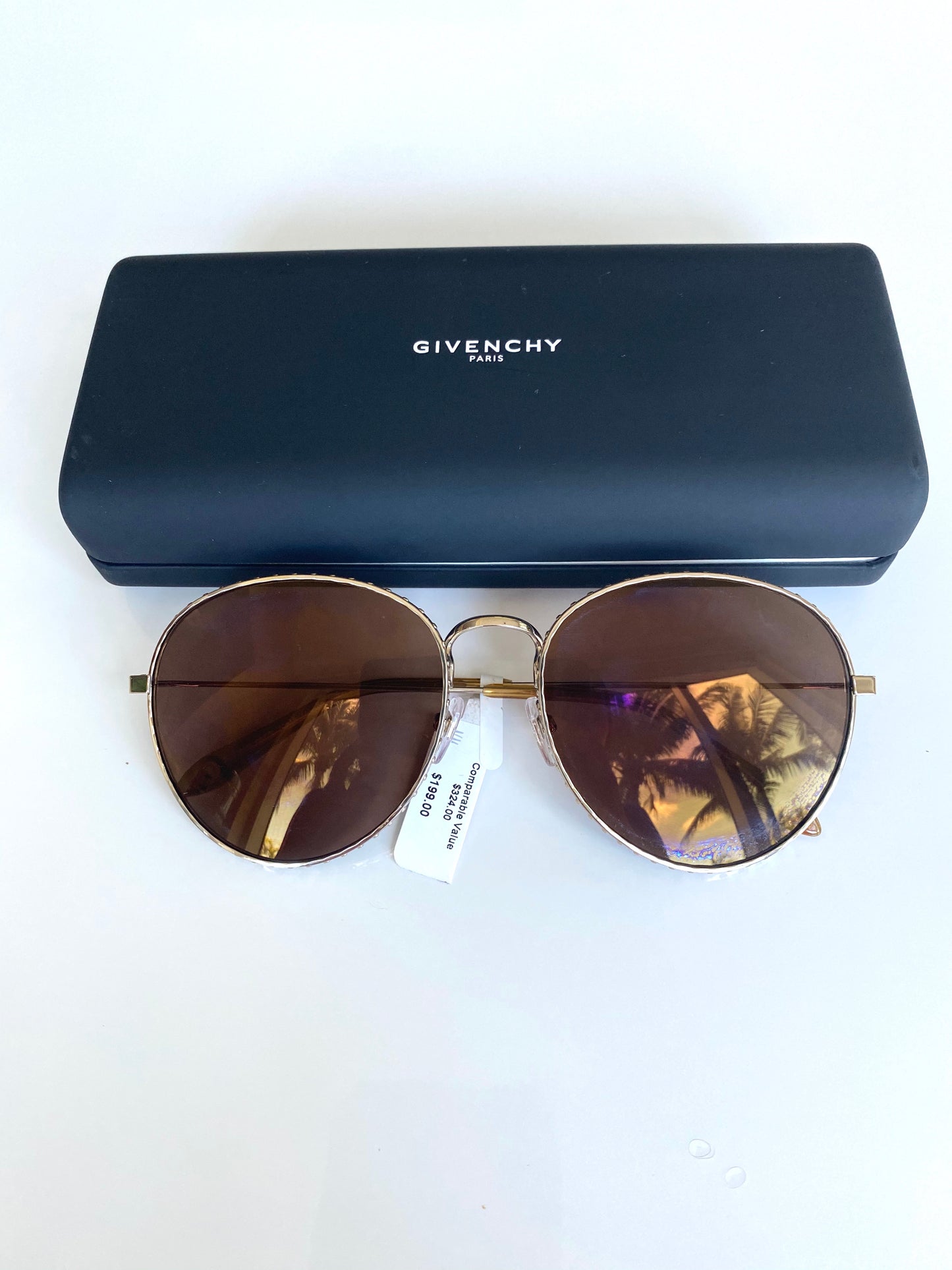 Givenchy Metal Round Frames Sunglasses Gold