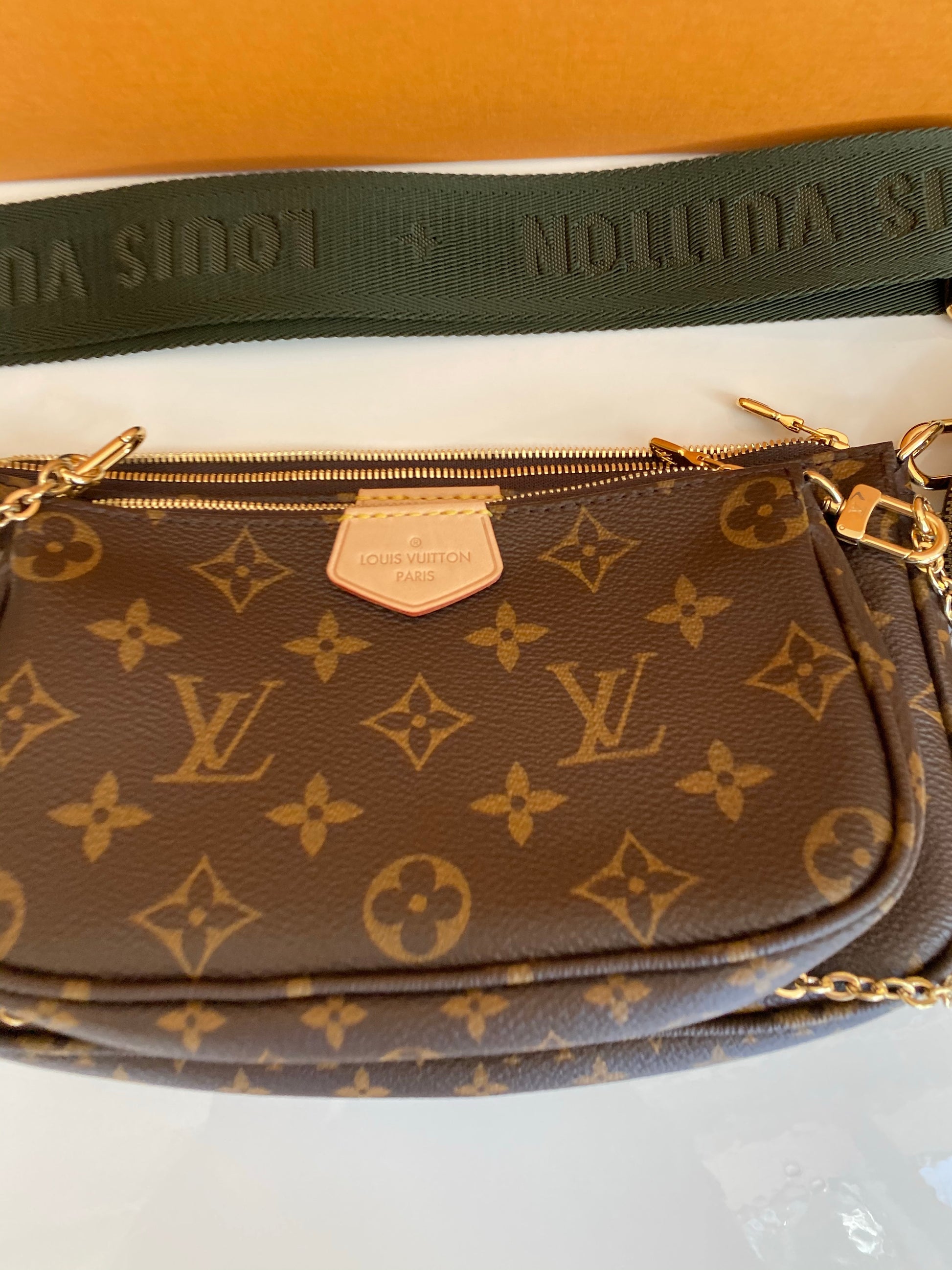 Louis Vuitton - Khaki Multi Pochette - Brown/Beige/Green Crossbody -  BougieHabit