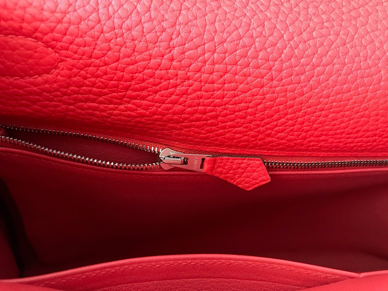 Hermes Kelly 35 Rouge Tomate Red Retourne Togo Palladium Hardware