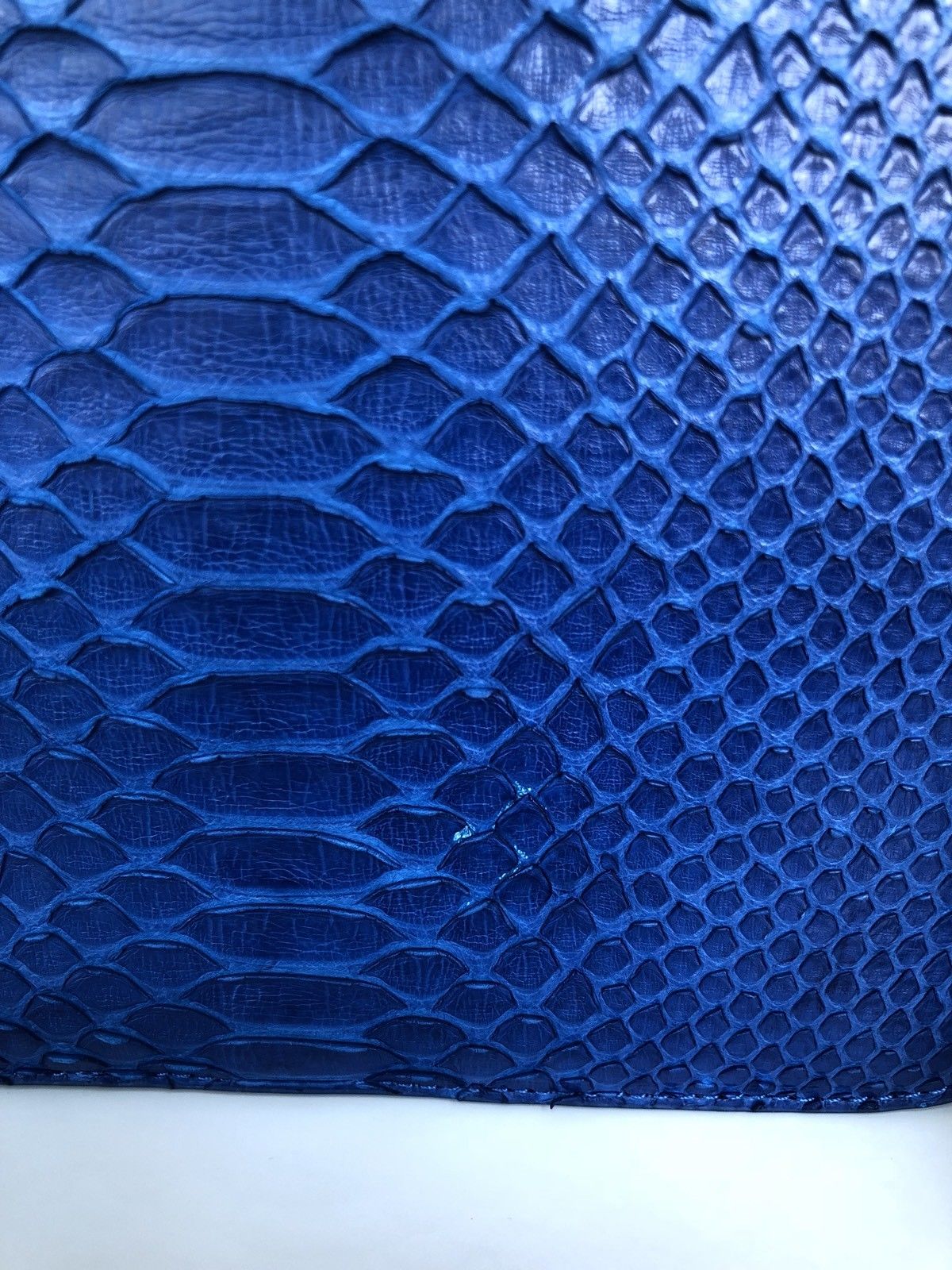 Celine Python Royal Blue Box GHW Medium Flap Handbag Cross Body Bag